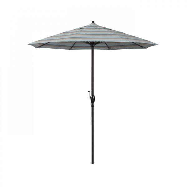 California Umbrella 7.5' Bronze Aluminum Market Patio Umbrella, Sunbrella Gateway Mist 194061335987 - main